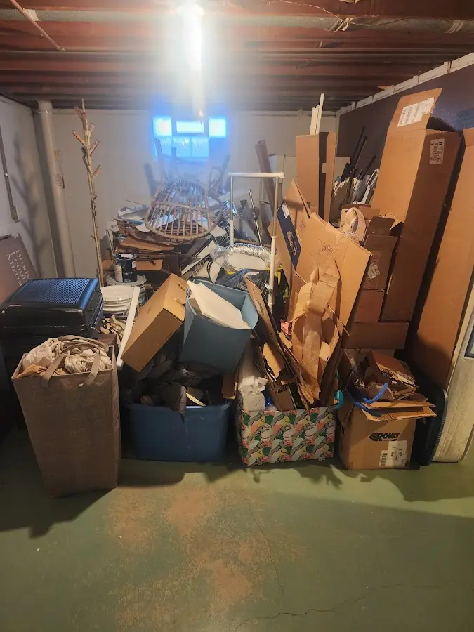 Roll-off dumpster container at job site for 6 Yard Dumpster Rental in Bridgeport